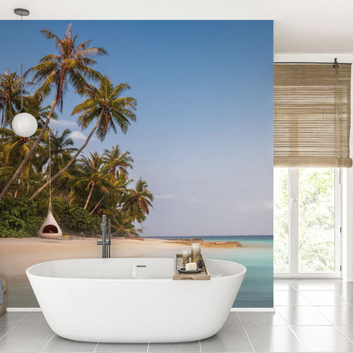 Carta da parati contemporanea - cocotier plage - MuralConcept - in tessuto non tessuto / panoramica / multicolore