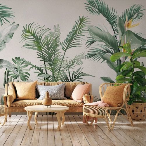 Carta da parati contemporanea - tendance tropicale oiseau du paradis - MuralConcept - in tessuto non tessuto / con motivi naturali / panoramica