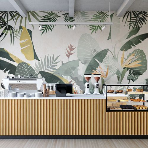 Carta da parati contemporanea - végétal  - MuralConcept - in tessuto non tessuto / panoramica / verde