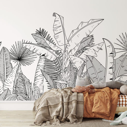Carta da parati contemporanea - botanic leaf - MuralConcept - in tessuto non tessuto / con motivi naturali / panoramica