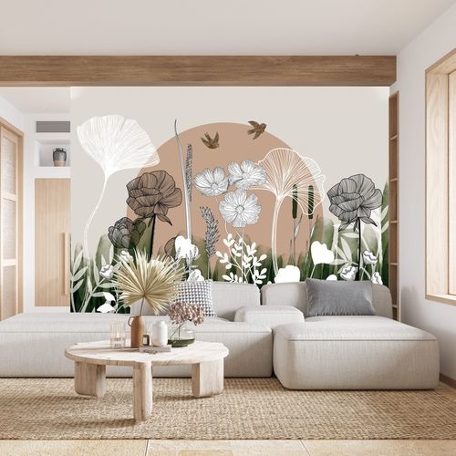 Carta da parati contemporanea - illustration - MuralConcept - in tessuto non tessuto / con motivi floreali / panoramica