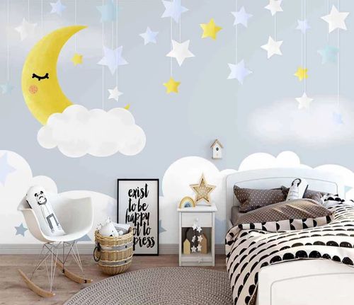 Carta da parati contemporanea - nuit étoilée - MuralConcept - in tessuto non tessuto / panoramica / con motivo per bambini