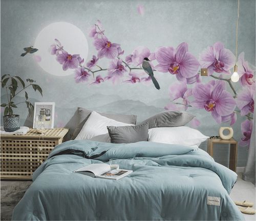 Carta da parati contemporanea - Orchidée - MuralConcept - in tessuto non tessuto / con motivi floreali / panoramica