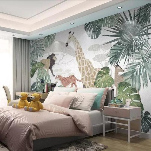 Carta da parati vintage - Jungle Kid - MuralConcept - in tessuto non tessuto / panoramica / con animali