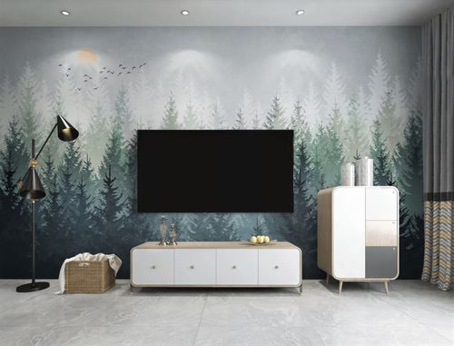 Carta da parati contemporanea - forêt canadienne - MuralConcept - in tessuto non tessuto / con motivi naturali / panoramica