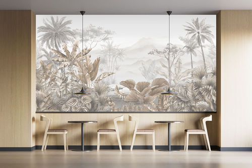 Carta da parati contemporanea - Jungle tendance peinture - MuralConcept - in tessuto non tessuto / panoramica / con motivo stampato