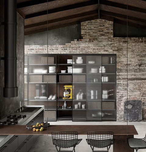 Libreria a muro - SIMPLY - doal - contemporanea / in legno / in alluminio