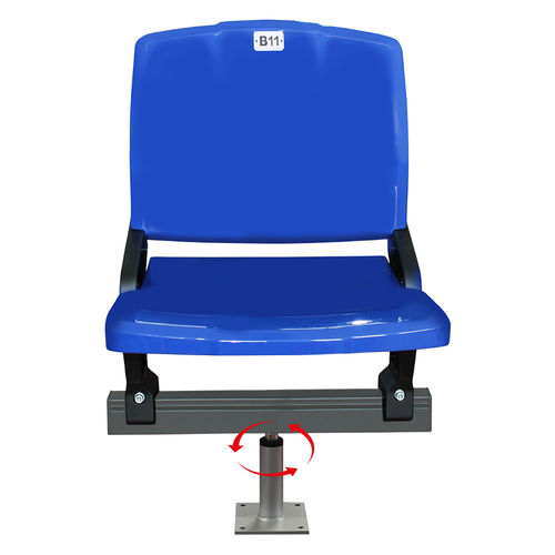 Sedia per gradinata ribaltabile - PRESS STATION - Omsi srl - per impianto sportivo