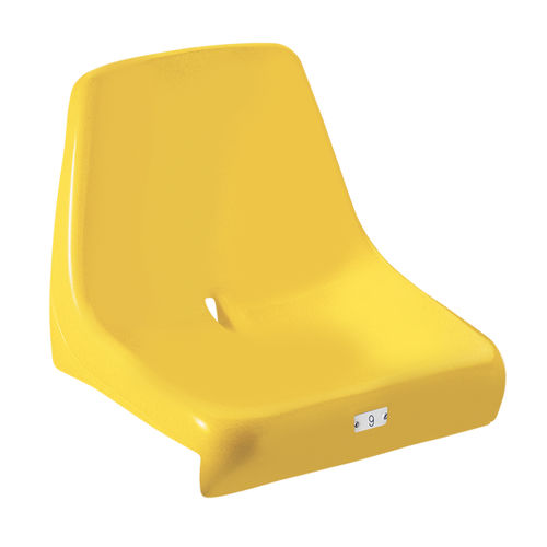 Sedia per gradinata contemporanea - M96  - Omsi srl - ad alta resistenza / monoblocco / con schienale alto