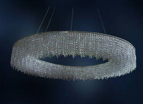 Lampadario contemporaneo - DUBLIN  - COSMOTRE SRL - in acciaio inossidabile / contract / ad anelli
