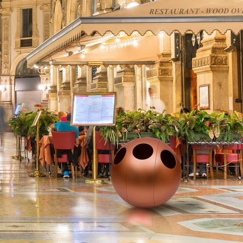 Portarifiuti in plastica riciclata - SFERA ABS - SoldiDesign - in nylon / da esterno / da interno