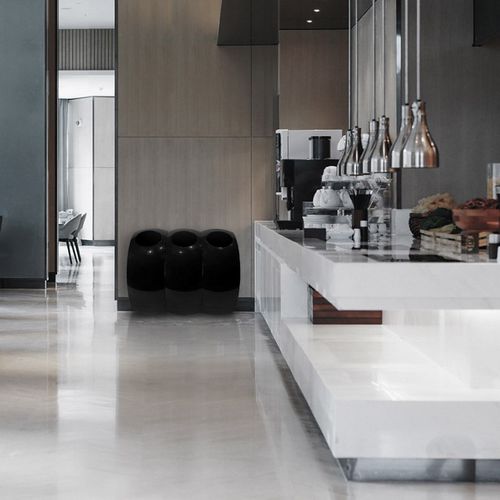 Portarifiuti in plastica riciclata - SC3 - SoldiDesign - da esterno / da interno / per raccolta differenziata