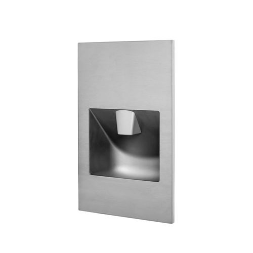 Lavandino da incasso - THRII - Wallgate Ltd - rettangolare / in acciaio inossidabile / con asciuga mani integrato
