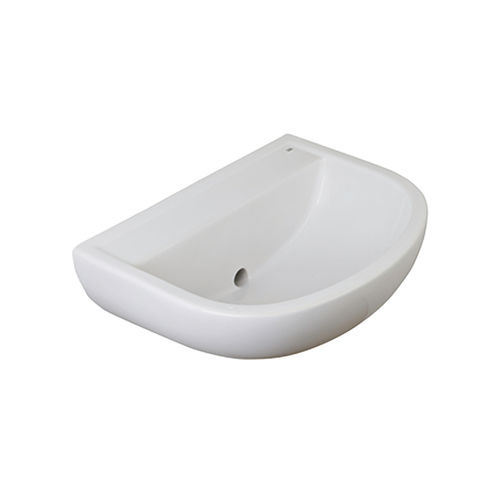 Lavabo sospeso - VCWHB-01 - Wallgate Ltd - in ceramica / a forma di D / senza foro