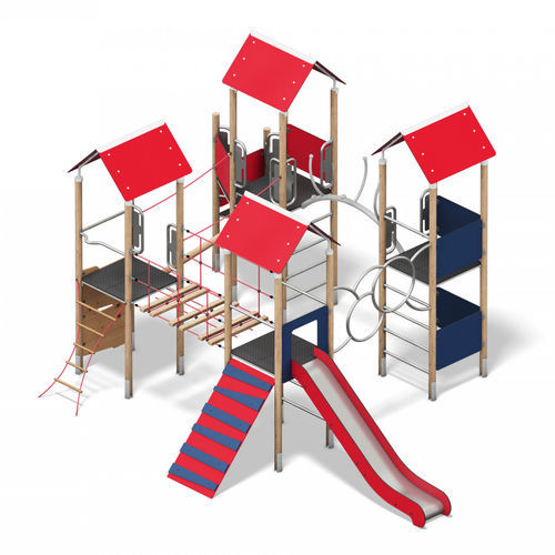 Struttura ludica per parco giochi - ETOLIS® - Playparc - in acciaio inossidabile / in HPL / modulare