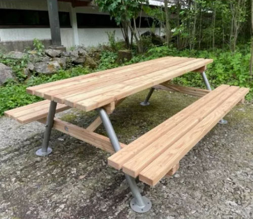 Tavolo da picnic contemporaneo - HEIDI  - Playparc - in legno / con supporto in metallo / rettangolare
