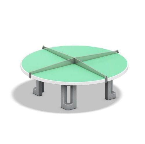 Tavolo da ping-pong per esterni - ROUND  - Playparc - contemporaneo / per parco giochi / per scuola