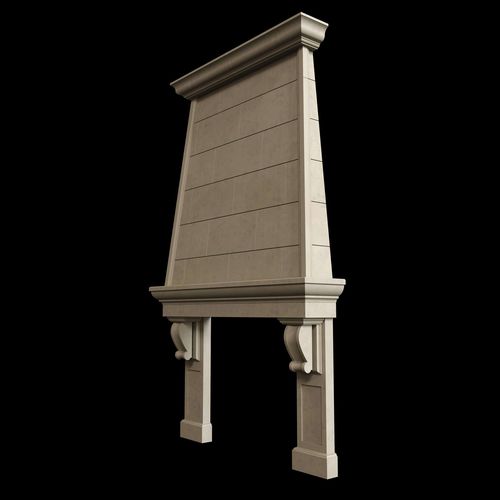 Trumeau per camino classico - ALEXANDER - OVERMANTEL - Tartaruga Design Inc - in pietra / bianco