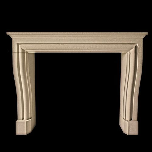 Cornice per camino classica - AVIGNON  - Tartaruga Design Inc - in pietra / bianca