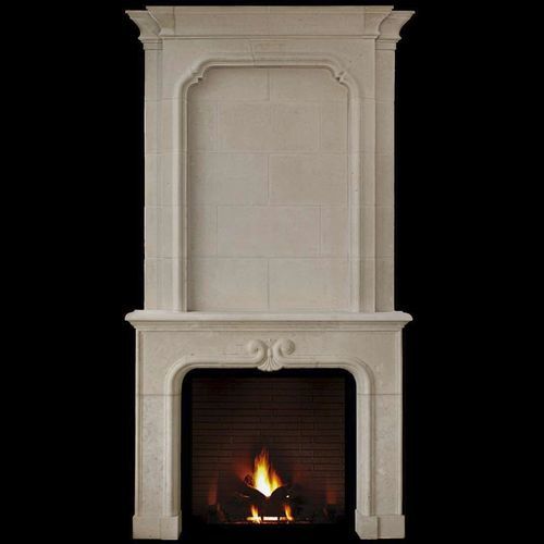 Trumeau per camino contemporaneo - BEAULIEU – OVERMANTEL - Tartaruga Design Inc - in pietra