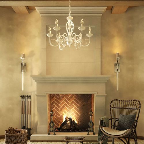 Trumeau per camino classico - TIBERIUS – OVERMANTEL - Tartaruga Design Inc - in pietra / bianco