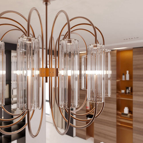 Lampadario contemporaneo - GRIMANI  - PIUMATI - in vetro di Murano / in vetro soffiato / in vetro fumè