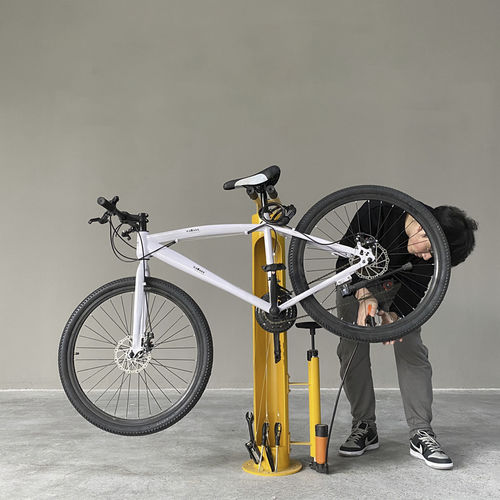 Stazione di riparazione biciclette in acciaio inossidabile - KVS-BRS-1-0P - IKAVASS - con set di utensili / con pompa di gonfiaggio / per spazi pubblici