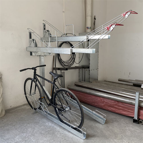 Rastrelliera per biciclette a pavimento - KVS-DDBR series - IKAVASS - verticale / doppia / da interno