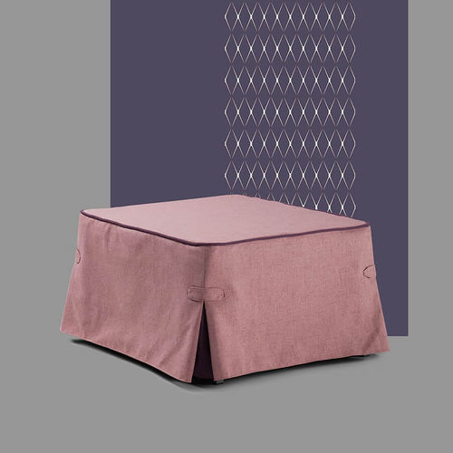 Pouf contemporaneo - ELSA - Vitarelax - in tessuto / in pelle / rettangolare