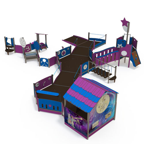 Struttura ludica per parco giochi - MA 12-5006-T01 - QUALI-Cité - per enti locali / in acciaio inossidabile / in HPL