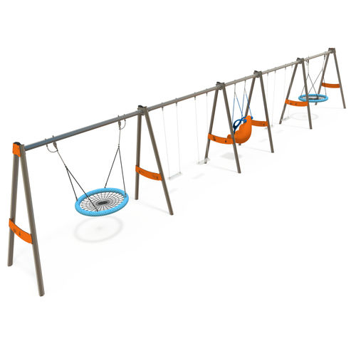 Altalena in metallo - PO 757-12 - QUALI-Cité - per parco giochi / multipla