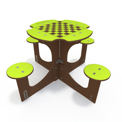 Tavolo da scacchi per esterni - MO TA-6005-15 - QUALI-Cité - contemporaneo / per parco giochi / in HPL