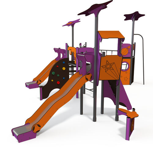 Struttura ludica per parco giochi - EX 15-4012-O18 - QUALI-Cité - in HPL / modulare
