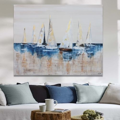 Quadro acrilico - VELEROS DORADOS - OHORIGINAL BUSINESS SL - misto / dipinto a mano / mare
