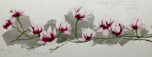 Quadro acrilico - MAGNOLIA 1 - OHORIGINAL BUSINESS SL - misto / dipinto a mano / floreale