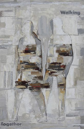 Quadro acrilico - WALKING  - OHORIGINAL BUSINESS SL - misto / dipinto a mano / arte figurativa