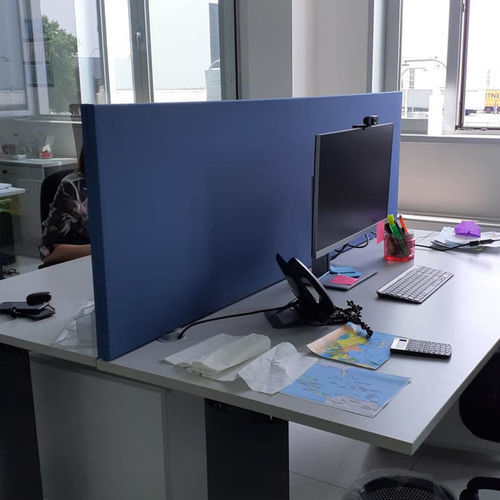 Divisorio per ufficio su scrivania - DECHO® SCREEN - Acustico - in tessuto acustico / in fibra di poliestere / ecologico