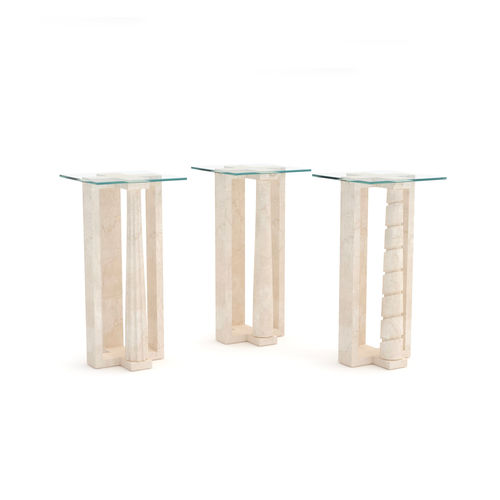 Tavolo alto con supporto in marmo - High Frame  - Pistore Marmi - contemporaneo / in vetro / quadrato