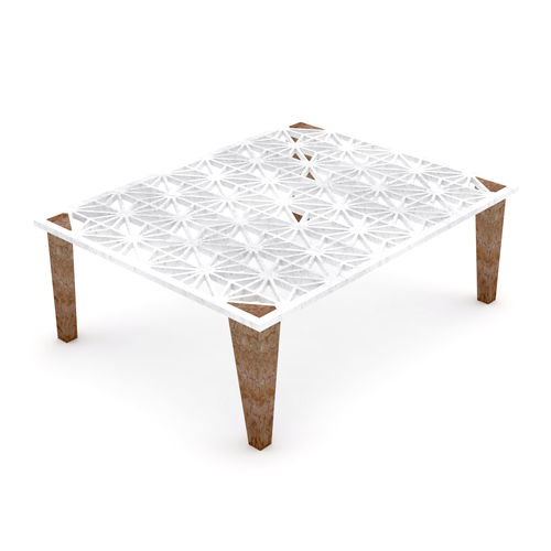 Tavolino basso con supporto in marmo - Lace - Pistore Marmi - contemporaneo / in marmo / rettangolare