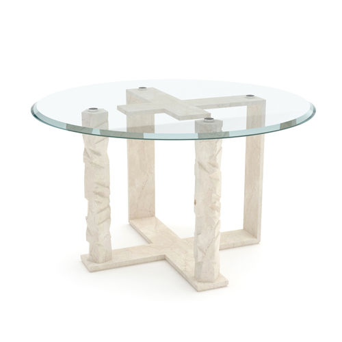 Tavolo con supporto in marmo - Rock Frame - Pistore Marmi - contemporaneo / in vetro / rotondo