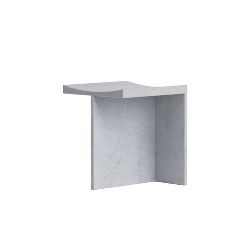 Sgabello contemporaneo - THEBES - Pistore Marmi - in marmo / con base a T / Made in Italy