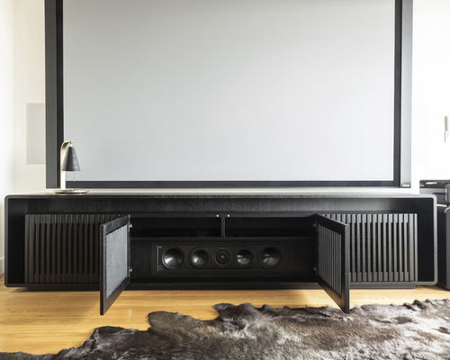 Mobile porta TV contemporaneo - Vault - hatt - con vano contenitore / con supporto per lettore DVD / con altoparlanti integrati