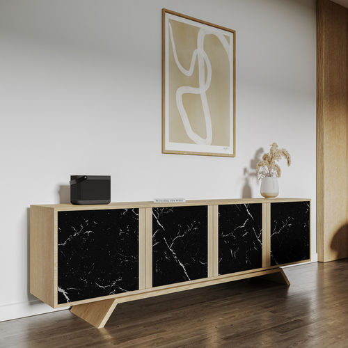 Credenza contemporanea - Butler - hatt - in marmo / con cassetti / con ante battenti