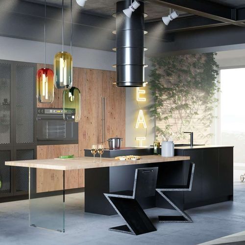 Cucina contemporanea - LUISA - CIESSE CUCINE SRL - in legno compensato / in pietra / con isola