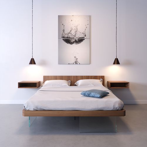 Letto flottante - PORTE ITALIANE - matrimoniale / singolo / contemporaneo