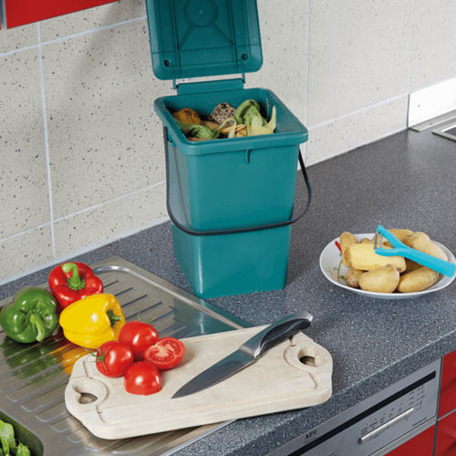 Portarifiuti da cucina - BIO  - GRAF International - da appoggio / in plastica riciclata / con coperchio