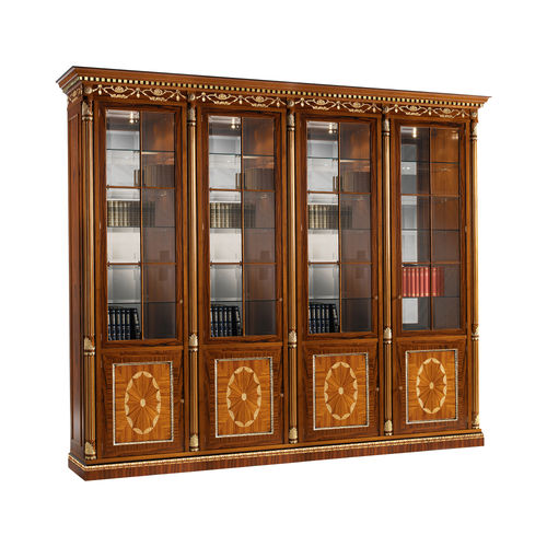 Libreria in stile - L67 - Francesco Molon - in palissandro / in vetro
