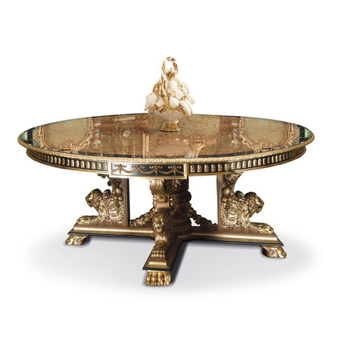 Tavolo in stile - F181 - Francesco Molon - in legno / con supporto in legno / rotondo