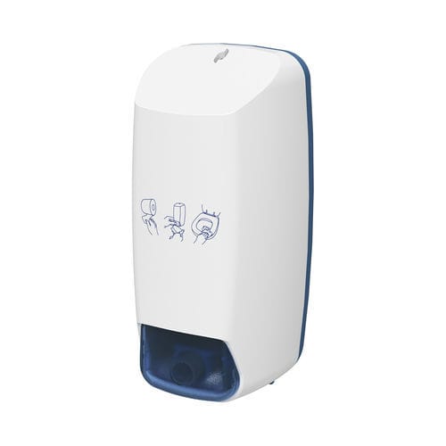 Dispenser di gel igienizzante da parete - Intro - QTS ITALY SRL - manuale / in ABS / per edifici pubblici