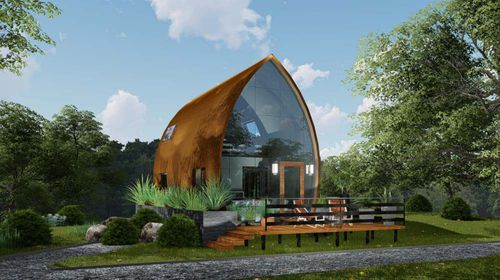 Casa tipo bungalow - GREEN CHALET - NingBo DeepBlue Smarthouse Co.,LTD. - contemporanea / a due piani / a legna